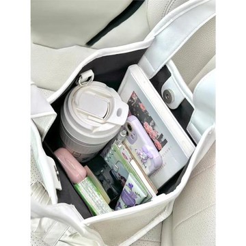 韓版ins小眾女包設計手提帆布休閑托特包大容量拼接磁扣斜挎包包