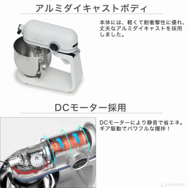 Biolomix 高速スタンドミキサー 5L 110V 卓上ミキサー ブラック-