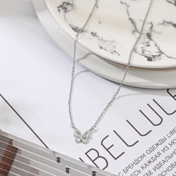 Forever Young蝶舞花間項鍊-銀