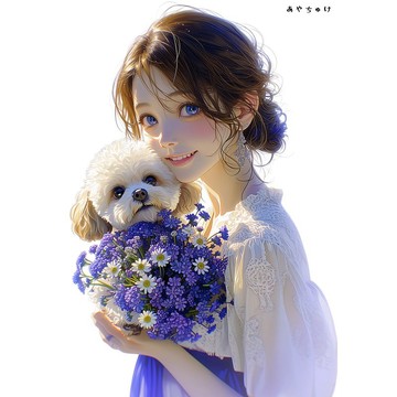 【4 月新款 3】07-120-0041 人物貼紙 春日少女與動物