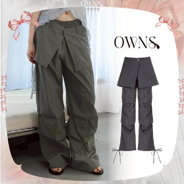 🥀旺斯女孩🥀片裙雙皺工裝褲女捏摺寬鬆工裝褲灰色工裝褲美式街頭風長褲歐美長褲