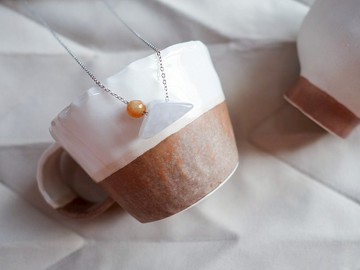 日出山丘冰種翡翠項鍊・緬甸玉・天然石