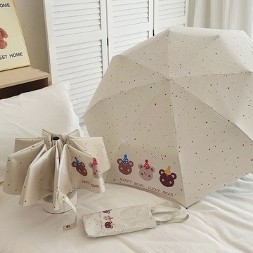 🔥臺灣出貨🔥卡通雨傘晴雨傘兩用黑膠可愛全自動太陽傘折疊防曬紫外綫遮陽傘