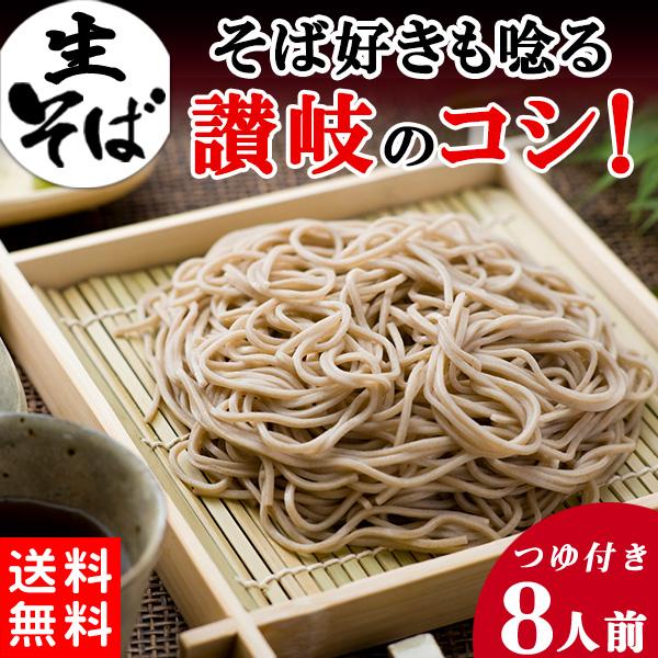 生そば ざるそば 蕎麦 生蕎麦 かけそば 日本そば セット 麺 取り寄せ セール お試し メール便  そばつゆ付き 8食分（180g×4袋）〔メール便出荷〕