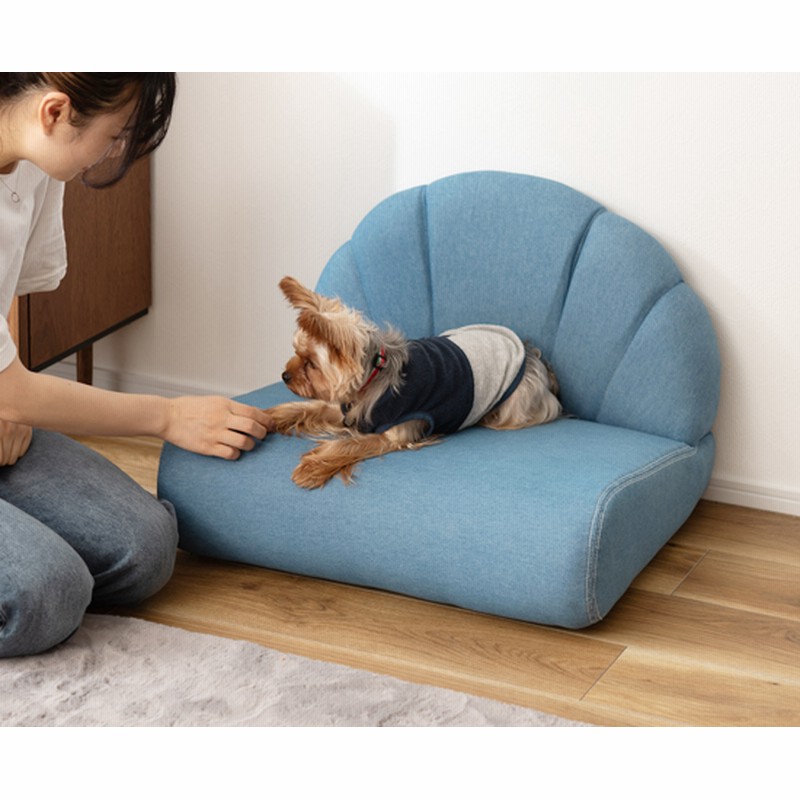 新着商品 Egg Shell Rug Blue Grand エッグシェル ラグ ブルー グランド Louisdog ルイスドッグ リラクゼーション 快適 リネン 楕円形 フリル 犬 ペット ペット用品 犬用品 ソファ マット 小型犬 中型犬 セレブ Fucoa Cl