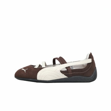 Puma 休閒鞋 Speedcat Ballet PS 中童 小朋友 棕 米白 芭蕾鞋 406884-04