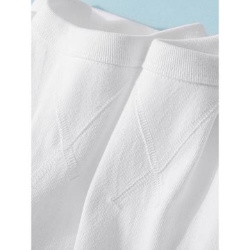 純白色倒三角重磅純棉短袖T恤男女夏季三本針半袖內搭打底衫上衣