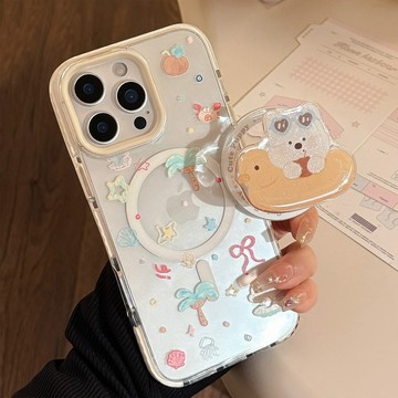 隔日到貨 手機殼 磁吸 韓版手機殼 適用 iPhone 18 17 16 15 pro max 夏日沙灘 1X110
