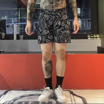 美式西海岸奇卡諾匪幫腰果花男女同款全包內里居家四角內褲阿羅褲