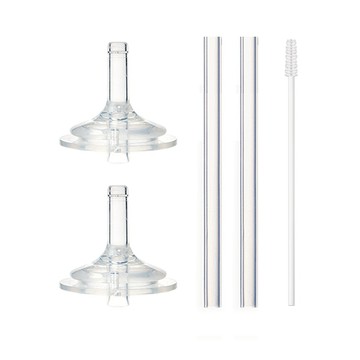 hibee 吸管替換組 吸嘴*2個+吸管*2支+吸管清潔刷*1支  透明色  2組