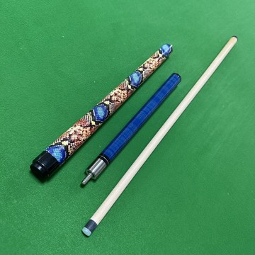 全場免運🔈藍色小鋼炮一體檯球九球專業級球杆跳杆衝杆加重花式大頭暴力專用撞球杆