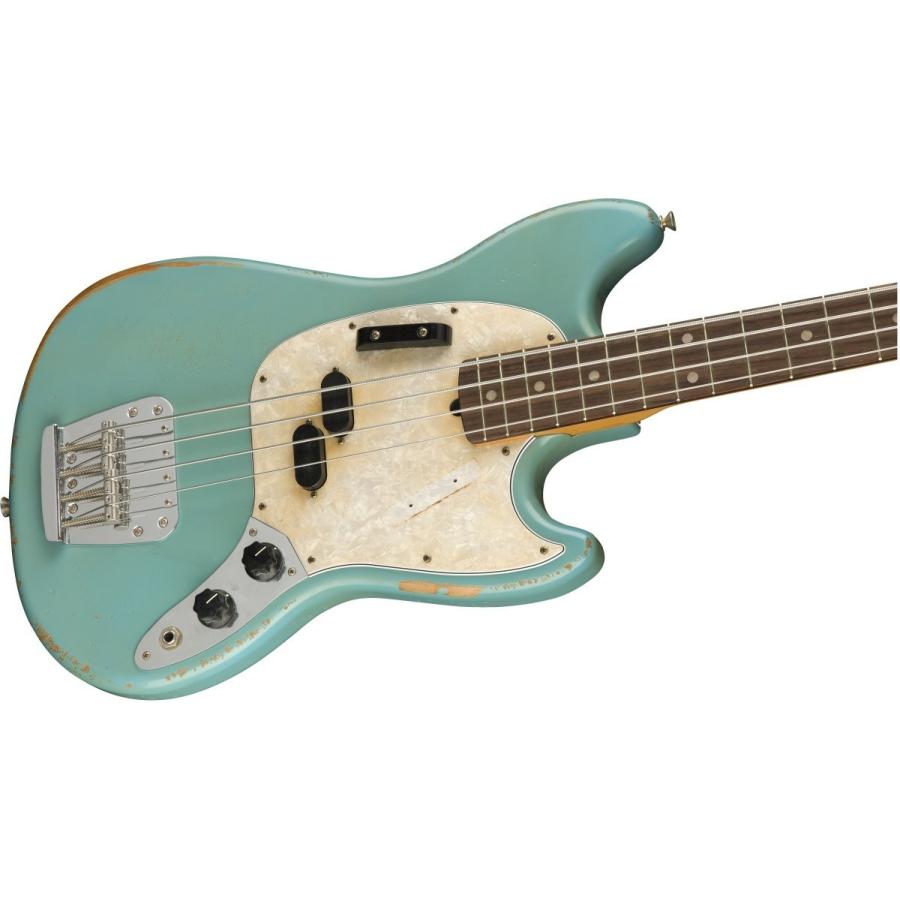 Fender JMJ Road Worn Mustang Bass Daphne Blue Rosewood MX23100806