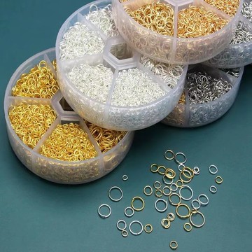 桃園出貨💖 單圈開口 套裝DIY手作材料包 圈鏈接圈 開口圈 耳環項鏈手鏈配飾 手作材料 手作配件 DIY材料