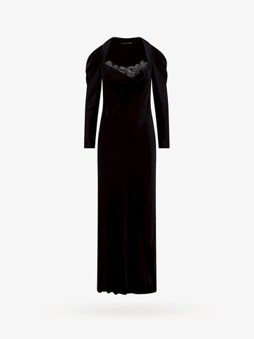Satin dress with lace profile - ALBERTA FERRETTI - gender_Woman