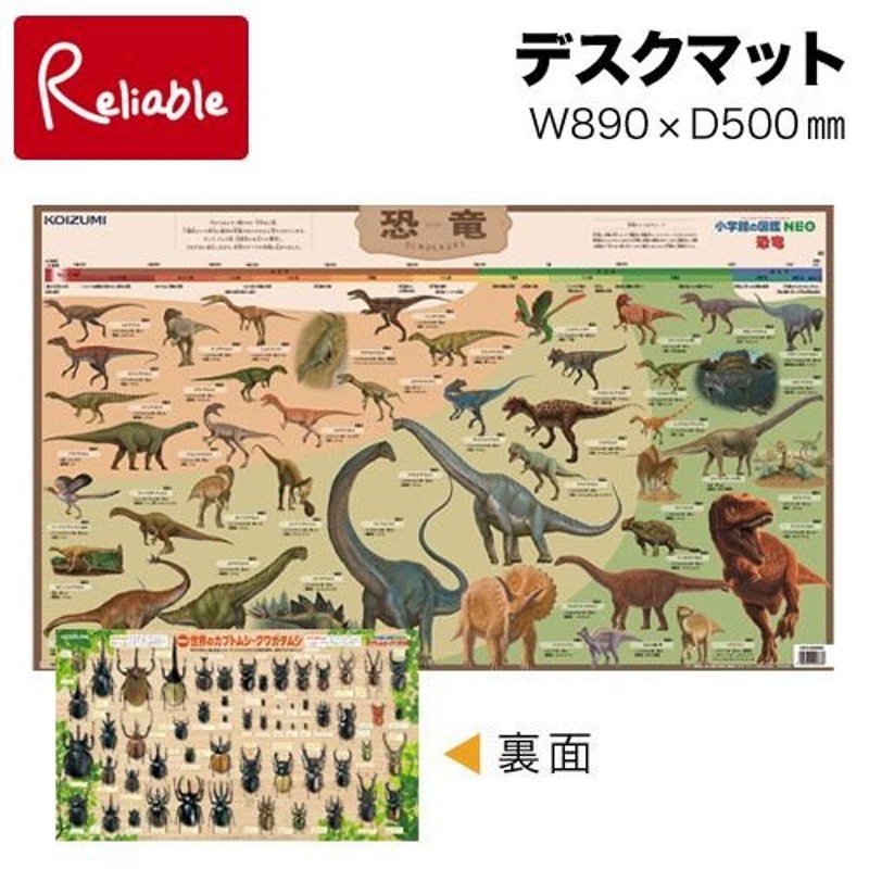 デスクマット 2023年度 コイズミ 小学館の図鑑NEO (恐竜/世界のカブトムシ・クワガタムシ) 【YDS-405KK】 学習机 透明 マット  シート【mat2】 通販 LINEポイント最大0.5%GET | LINEショッピング