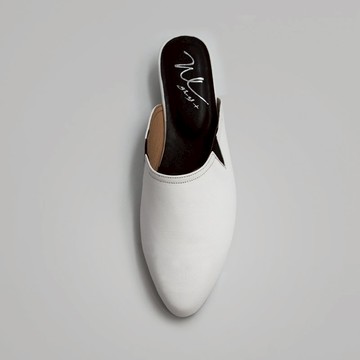 Mules 穆勒 (純粹白) White 極致皮革 | WL