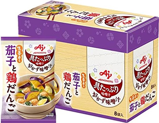 味の素 具たっぷり味噌汁 おかず味噌汁 茄子と鶏だんご 8食入     