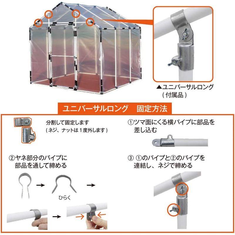 DAIM 夏は雨よけ、冬は保温で一年中使える おてがるダイムハウス 2.3m×2.3m 家庭用 温室ハウス 家庭用温室ハウス 温室 ビニール