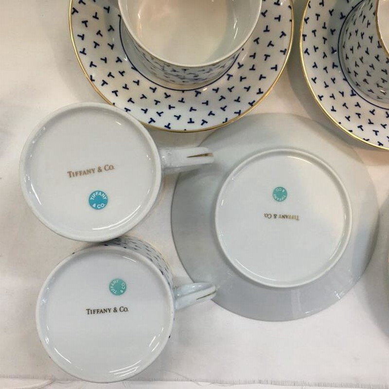 中古】Tiffany&Co. ティファニー ダンシングT カップ&ソーサー 5客 ...