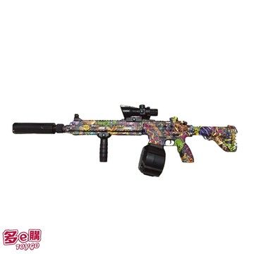 M416突擊步槍手自一體水彈槍 海軍迷彩七彩噴火夜光版 G200-4C