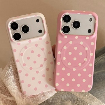 波點簡約MagSafe軟殼磁吸殼 防摔手機殼 iphone17手機殼 16 15保護殼 簡約設計