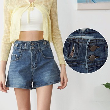 高腰氣質 顯瘦變體寬口短褲-【161-5341】