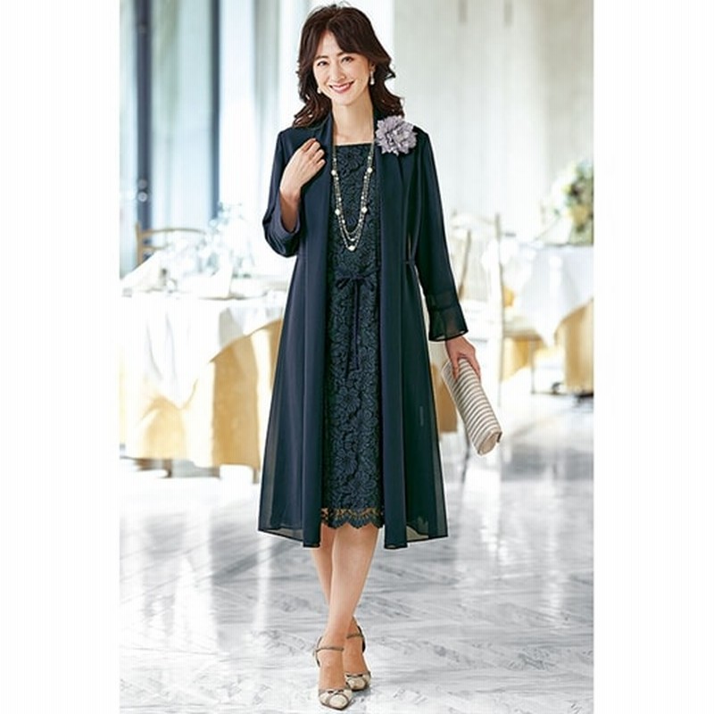 ベルーナ ３点セット ２ジャケット付レースワンピース３点セットスーツ ネイビー 13ar レディース 通販 Lineポイント最大2 0 Get Lineショッピング