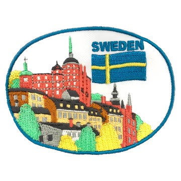 A-ONE 匯旺 瑞典 斯德哥爾摩 地標造型刺繡 NO.347  彩色  1個