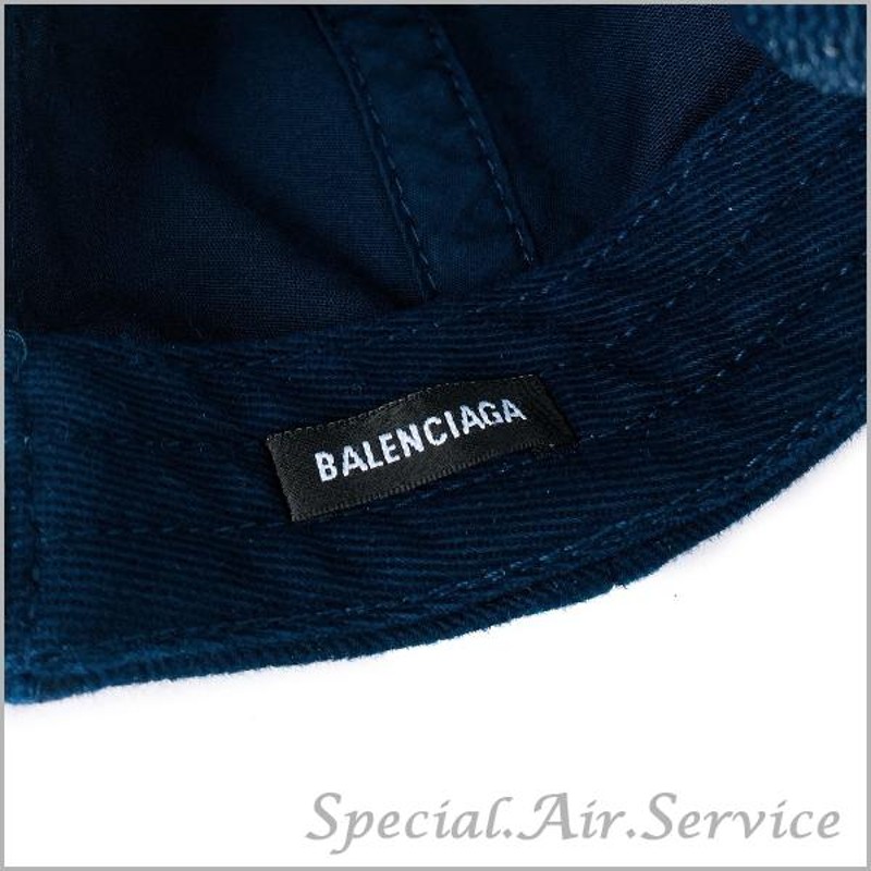 BALENCIAGA バレンシアガ コットンキャップ HAT FBI CAP ネイビー ...