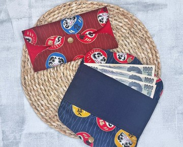 福氣波浪花邊紋 紅包袋 手作布作 新年祝福花色 存摺印章收納