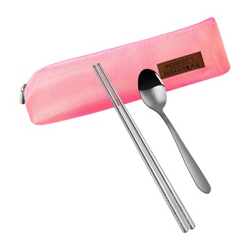 PERFECT 理想牌 極緻316不鏽鋼隨身餐具組 粉紅-Leidea樂德兒