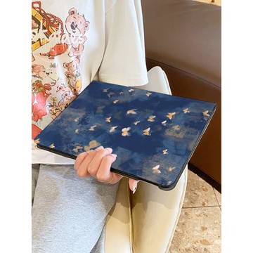 適用于ipad保護殼air5/4/3平板套2022/21/20油畫蝴蝶5/6九代新款10.2英寸書本式帶筆槽pro13蘋果2025硅膠air6