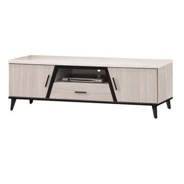 文創集  凱曼拉雙色5.3尺二門單抽電視櫃-160.4x43x49.6m免組