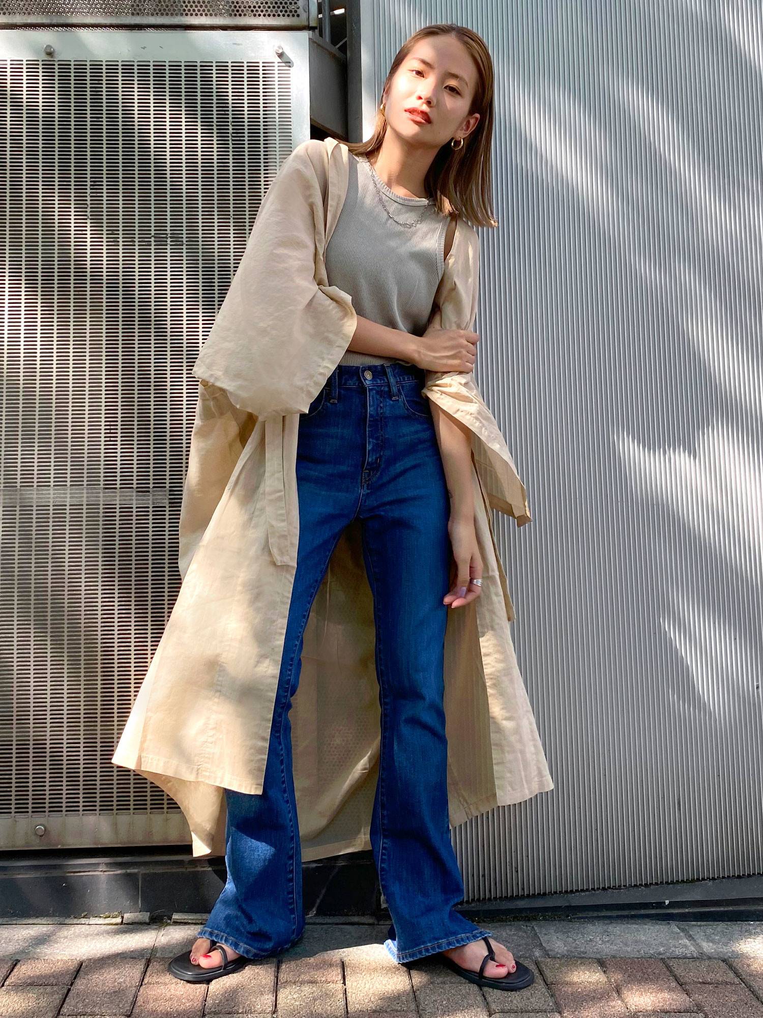 ドゥーズィエムクラスアダワスブラウンガウンコート　　アウトレット直販