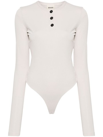 KHAITE - The Janelle bodysuit - women - Viscose - S - Neutrals
