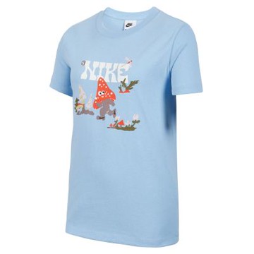 NIKE 短袖上衣 童裝 女童 大童 寬鬆版型 G NSW TEE SS GCEL 藍 IF0601-469(2S4425)