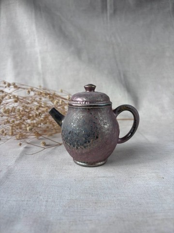 柴窯錘打紋茶壺-C