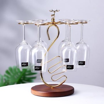 金天鵝酒杯架酒杯架子家用倒掛輕奢高檔高腳杯架紅酒柜展示架