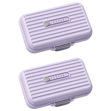 小麥購物 馬卡龍便攜藥盒 G826 大 薰衣紫 68g  2個