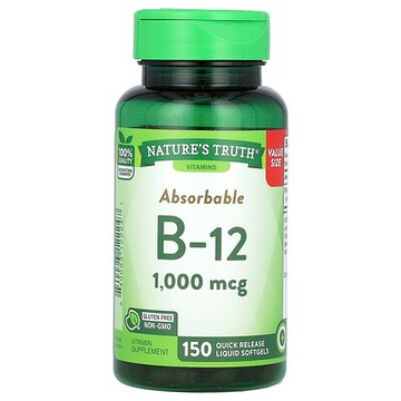 Nature's Truth, 可吸收的 B-12，1000 微克，150 粒速釋液體軟膠囊