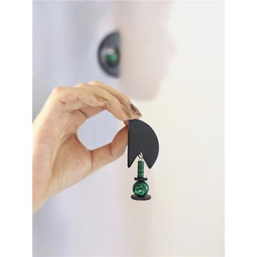 南月軟陶耳環 獨奏宣言 優雅文藝風氣質不對稱幾何設計高級感耳夾