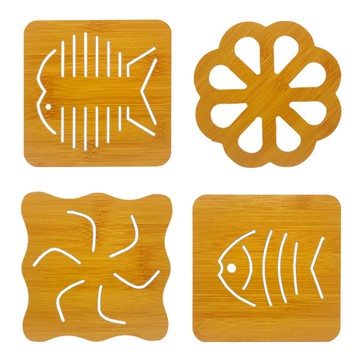 9925 木製鏤空鍋墊-大 隔熱防燙鍋墊廚房餐墊 木質防滑碗盤墊大杯墊 居家用品