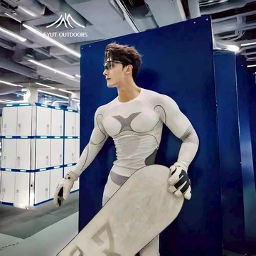 【含稅含運】戶外滑雪速干衣男女春夏新款速干褲壓縮保暖排汗功能內衣套裝 快速出貨S