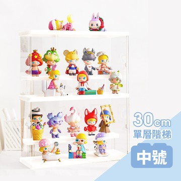 高透壓克力-diy可疊加模型收納展示櫃 (中號-白色)