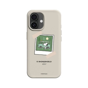 iPhone 16 SolidX 貝殼灰 - 史努比 Snoopy - 拍立得-夏日野營趣