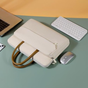 電腦包女14英寸2025新款手提筆記本包大容量公文包16寸文件包印字