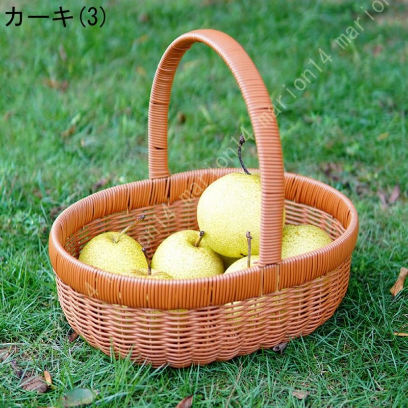 ピクニックバスケット かごバッグ 買い物かご 荷物入れ ラタン