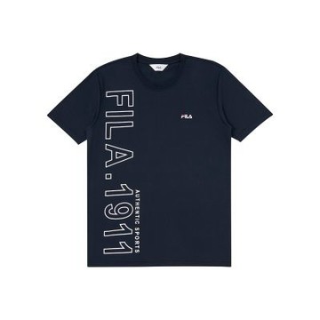 FILA 中性短袖圓領T恤-丈青 1TEA-1507-NV