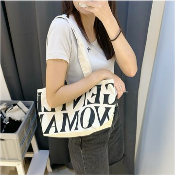 泰國 GENTLE WOMAN 帆布 提袋 手提袋 肩背包 束口袋