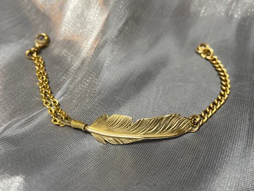 黃銅羽毛手鍊